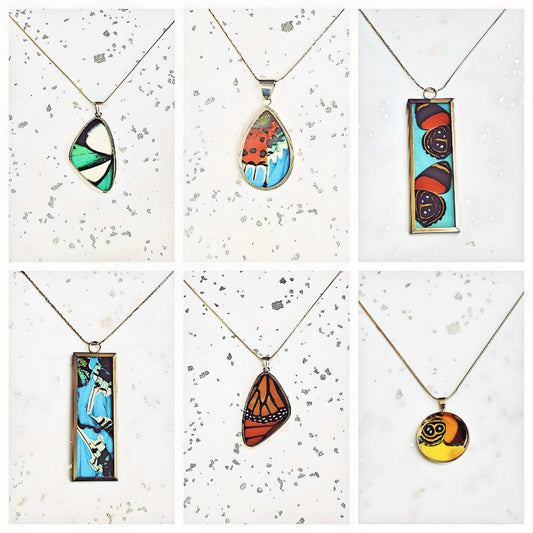 One-of-a-Kind Real Butterfly Wing Pendant